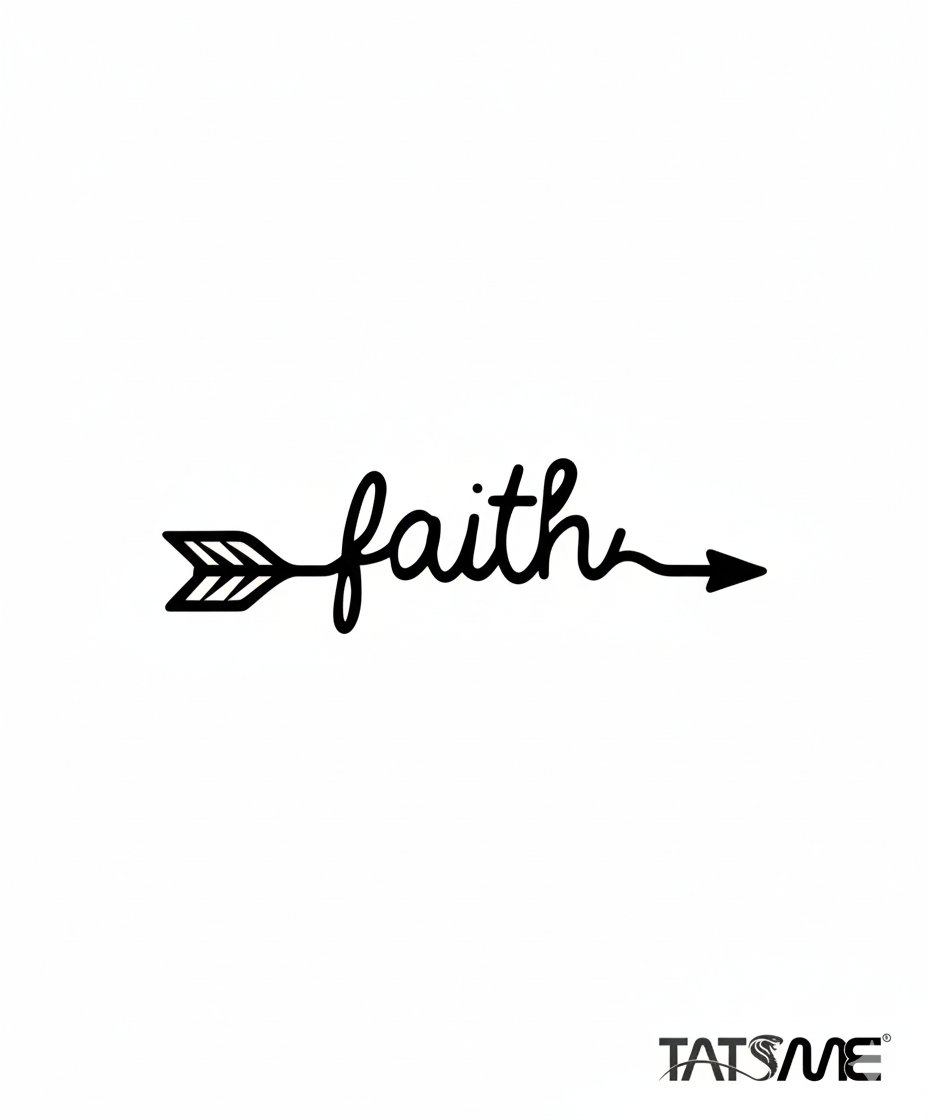 Faith Line – Semi‑Permanent Tattoo