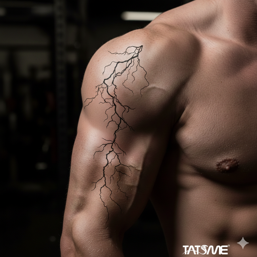 Thunder Strike – Semi‑Permanent Tattoo