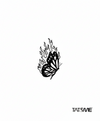 Firewing Butterfly – Semi‑Permanent Tattoo