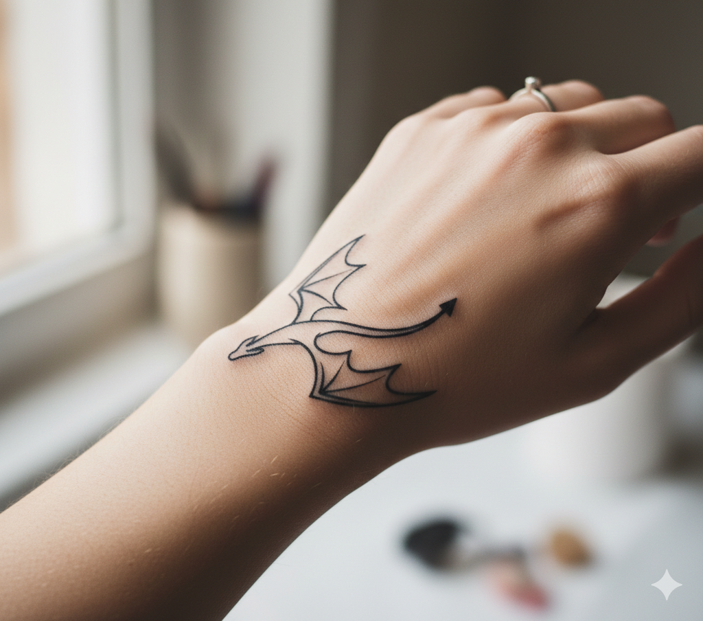 Shadow Drake – Semi‑Permanent Tattoo