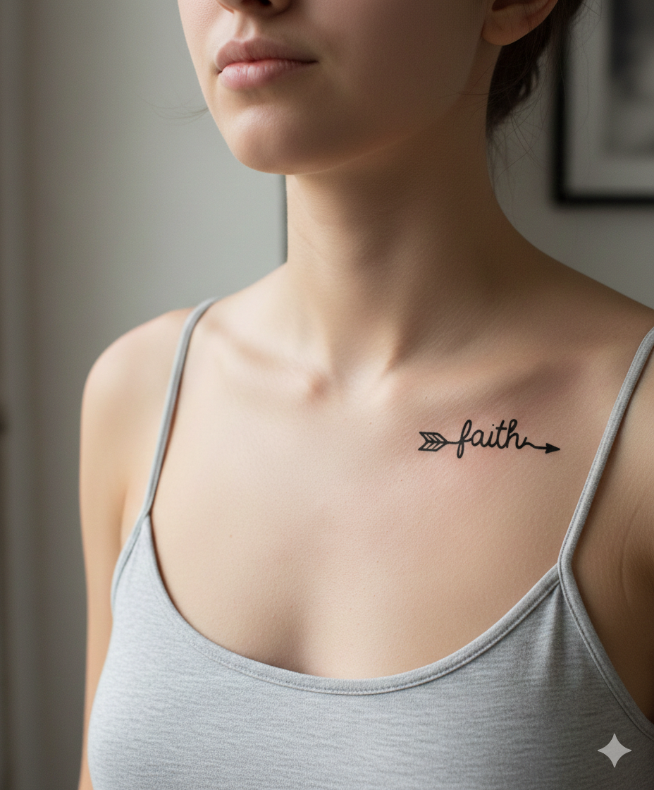 Faith Line – Semi‑Permanent Tattoo