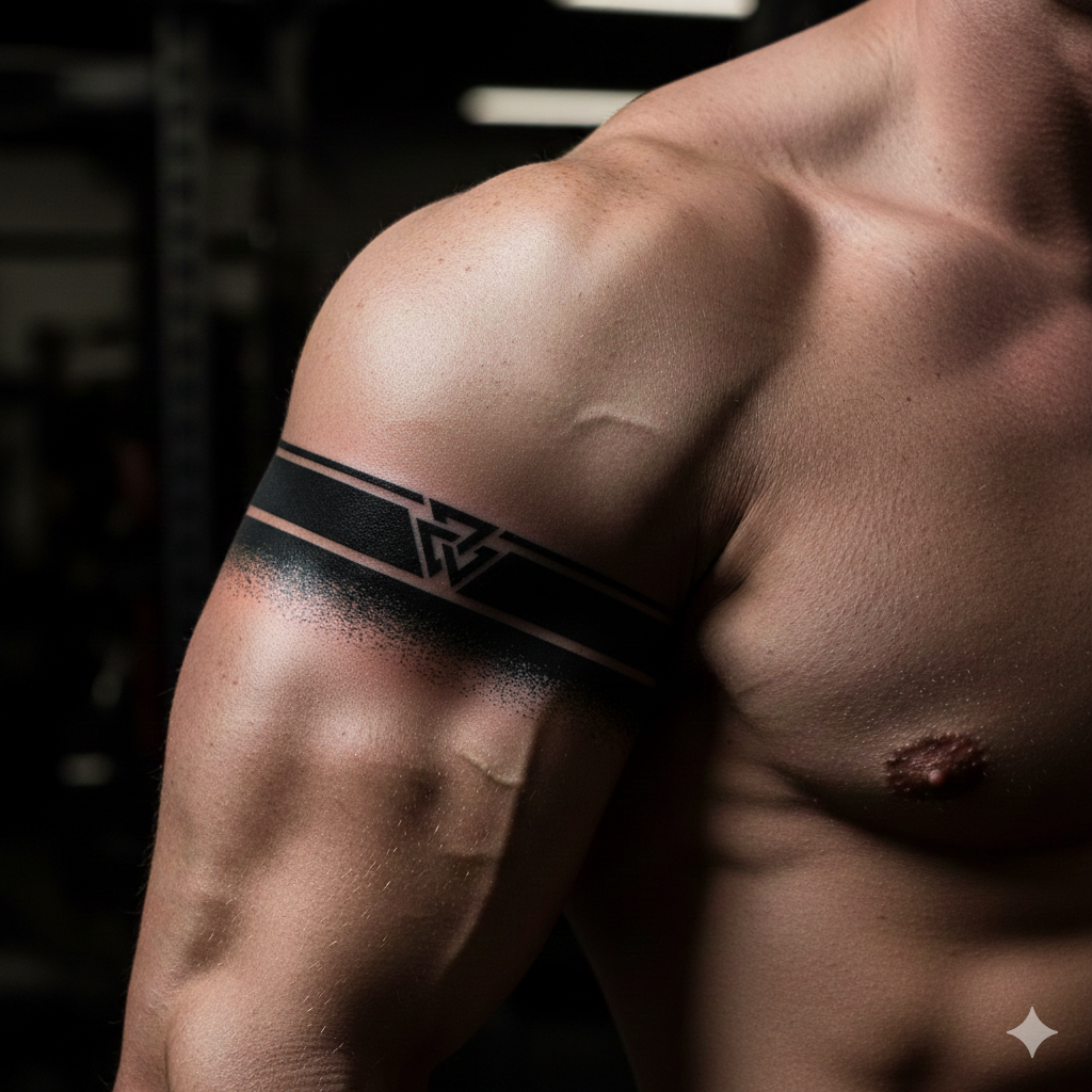 Tribal Band – Semi‑Permanent Tattoo