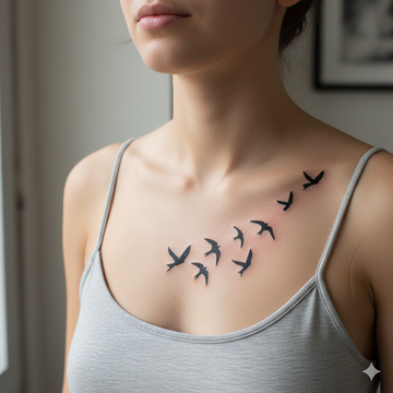 Flying Souls – Semi‑Permanent Tattoo 2X2