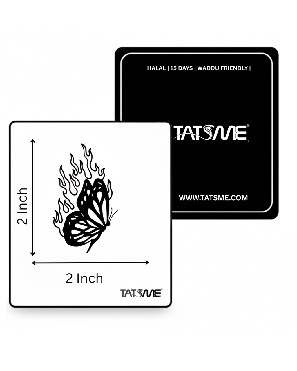 Firewing Butterfly – Semi‑Permanent Tattoo