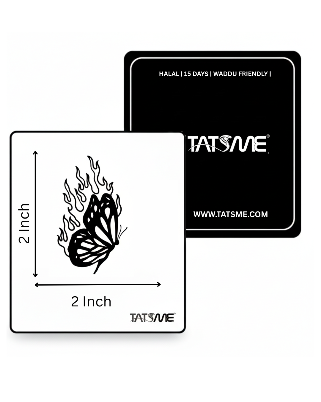 Firewing Butterfly – Semi‑Permanent Tattoo